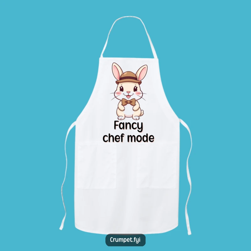 Funny Dapper Chef Rabbit Apron: Cook with Style and Humorous Bunny Flair