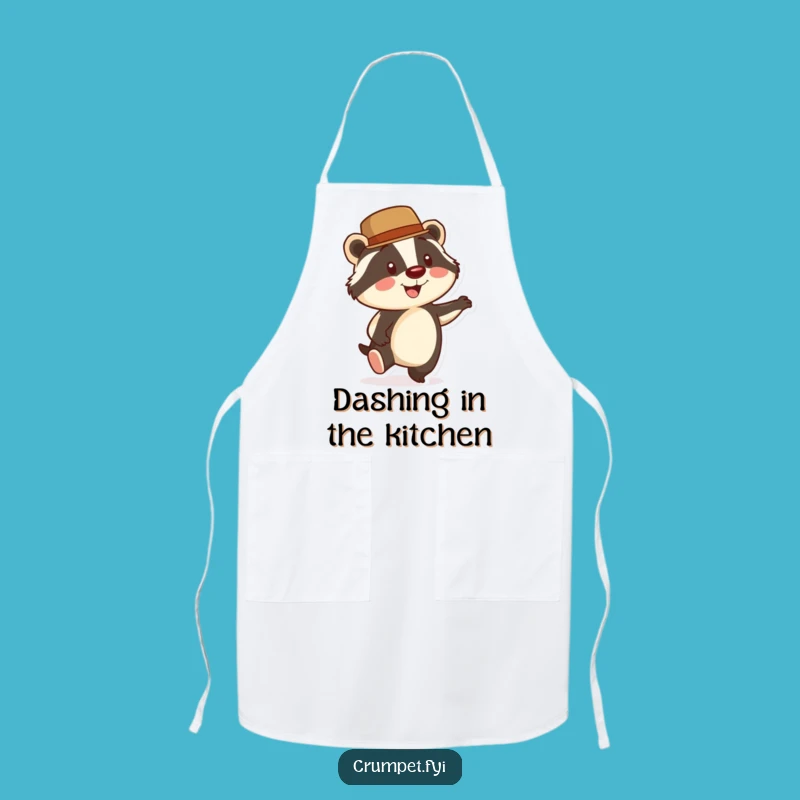 Funny Badger Apron: Dapper Chef Wear, Hilarious Bowler Hat Gift