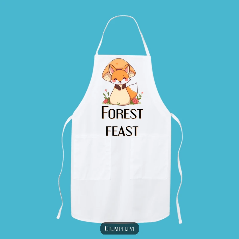 Funny Fox Apron, Whimsical Woodland Kitchen Wear for Playful Cooks