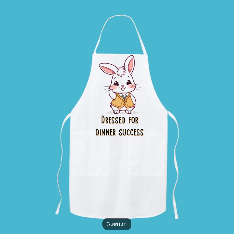 Funny Rabbit Waiter Apron: Playful Kitchen Style, Cheeky Grin, Great Funny Gift!