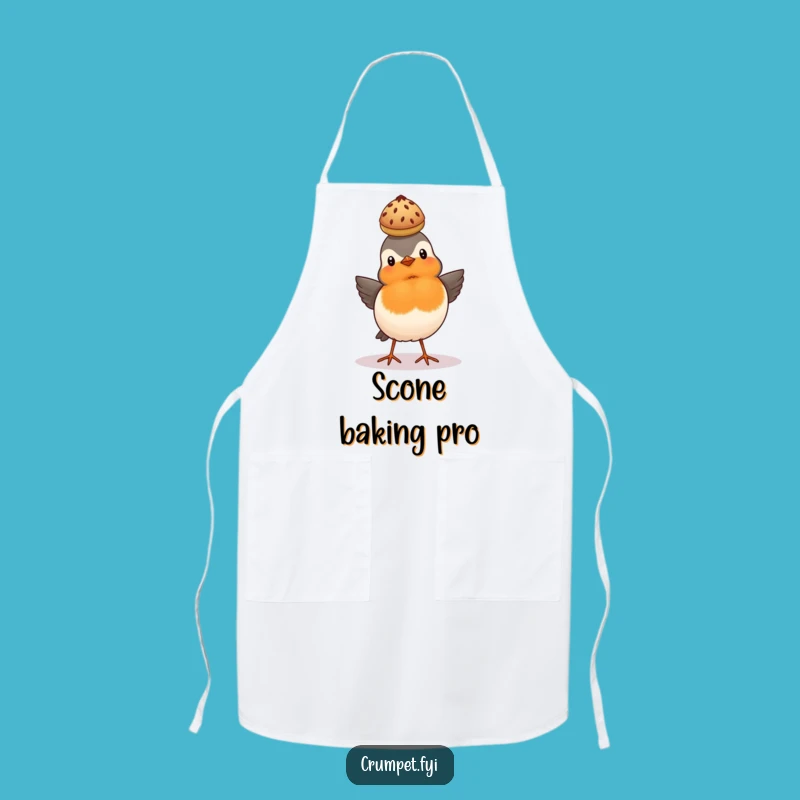 Funny Robin Scone Apron: British Baking Fun, Cute Funny Gift