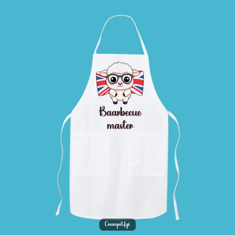 Funny Sheep Spectacles Apron: British Humor Kitchen Wear, Cool Funny Gift