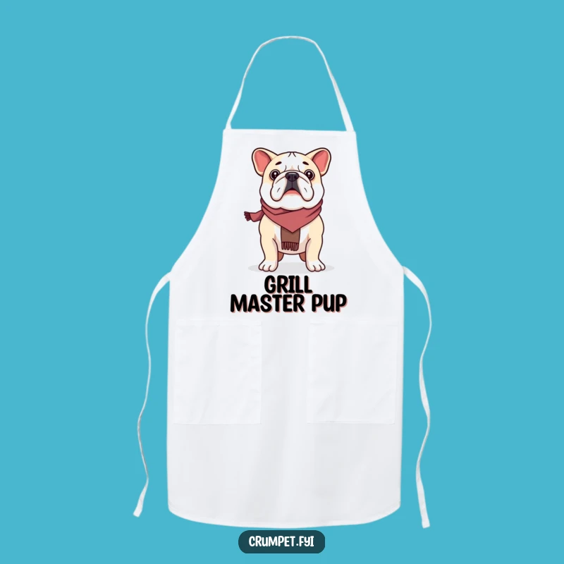 Funny Proud Bulldog Scarf Wearer Apron: Cook with Canine Confidence!