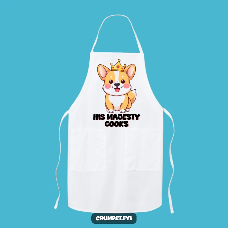 Funny Corgi Apron - Royal Kitchen Fun for Dog Lovers