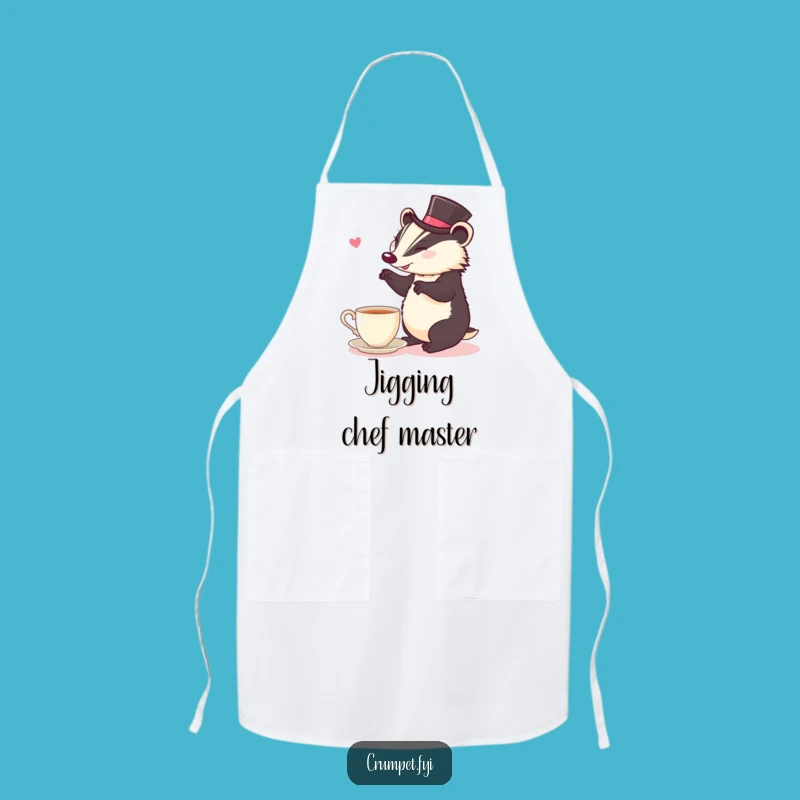 Funny Badger Chef Apron: Tea Time Jig, Kitchen Funny Gift!