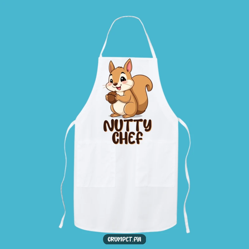 Funny Squirrel Chef Apron, Acorn Lover's Kitchen Wear for Cheerful Cooking