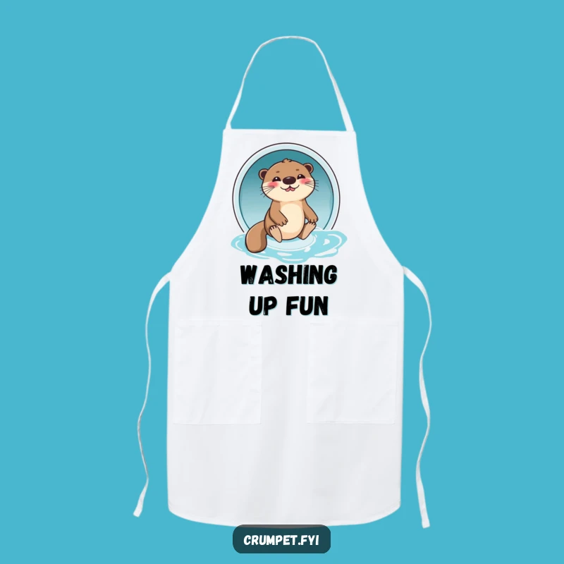 Funny Giggling Otter Apron: Cook Up Some Fun with This Playful Kitchen Essential