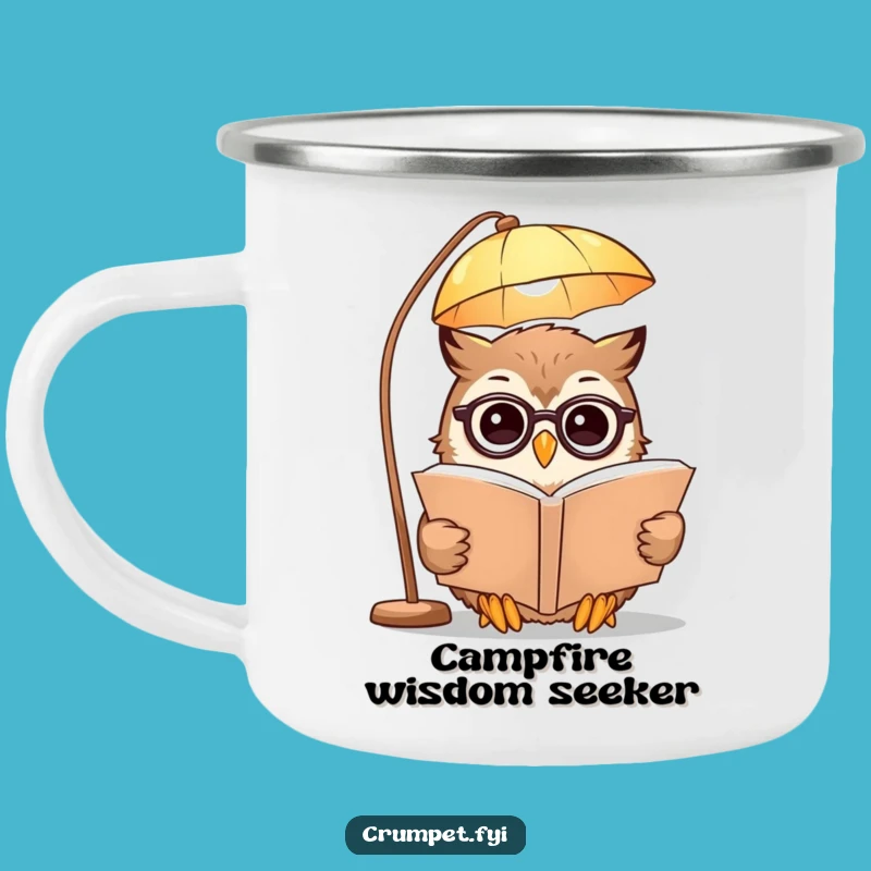 Funny Owl Camping Mug: Wise Camp Companion - Spectacled Reader - Perfect Funny Gift!