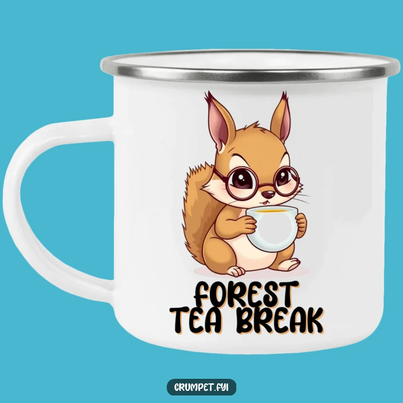 Funny Squirrel Monocle Camping Mug: Sipping Squirrel Camp Cup, Perfect Funny Gift