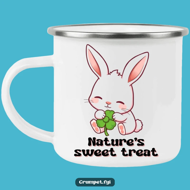 Funny Garden Rabbit Flower Camping Mug - Durable & Hilarious Nature Drinkware