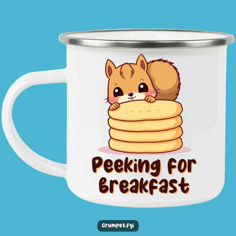 Funny Squirrel Crumpet Camping Mug: Whimsical Adventures and Humorous Gift