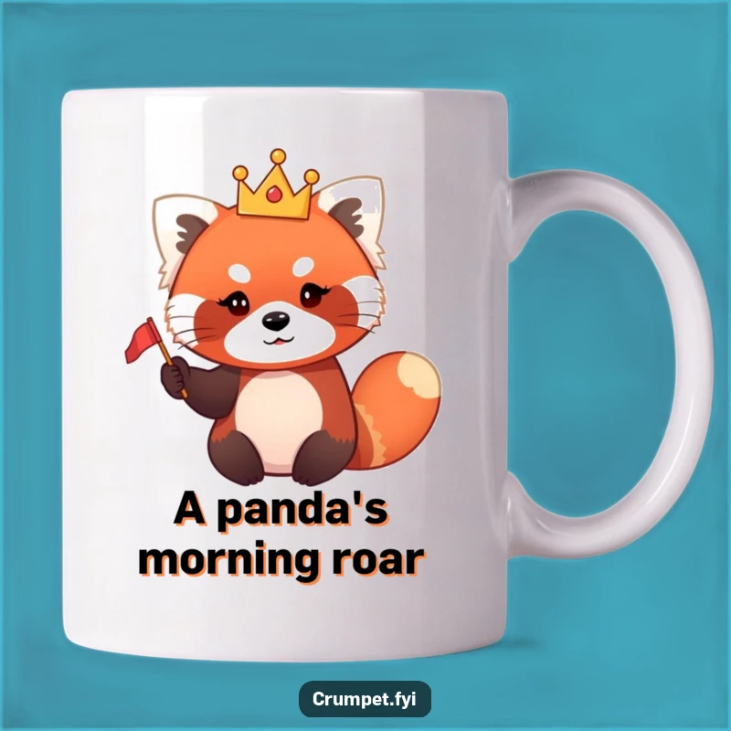 Funny Red Panda King Mug - Hilarious Royal Animal Gift