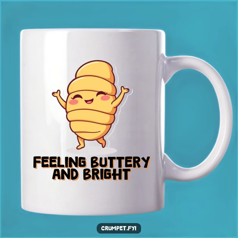 Funny Croissant Dance Mug: Hilarious Breakfast Humor Gift