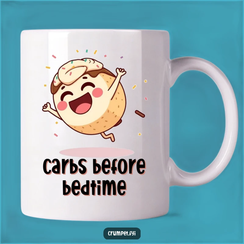 Funny Coffee Cake Cartwheel Mug: Hilarious Pastry Gift for Coffee Lovers