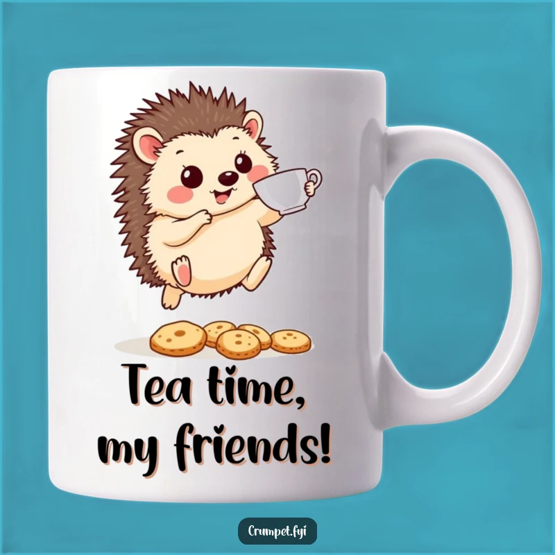 Funny Hedgehog Teacup Mug: Hilarious Biscuit Leaping Gift for Tea Lovers
