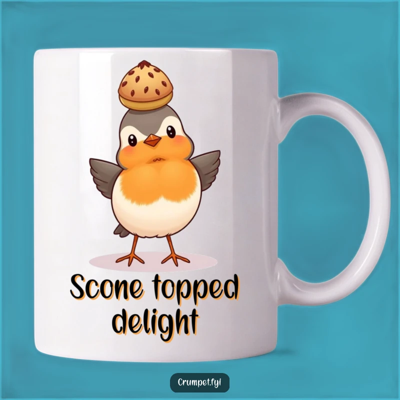 Funny Robin Scone Mug: British Bird Humor, Adorable Tea Time Gift