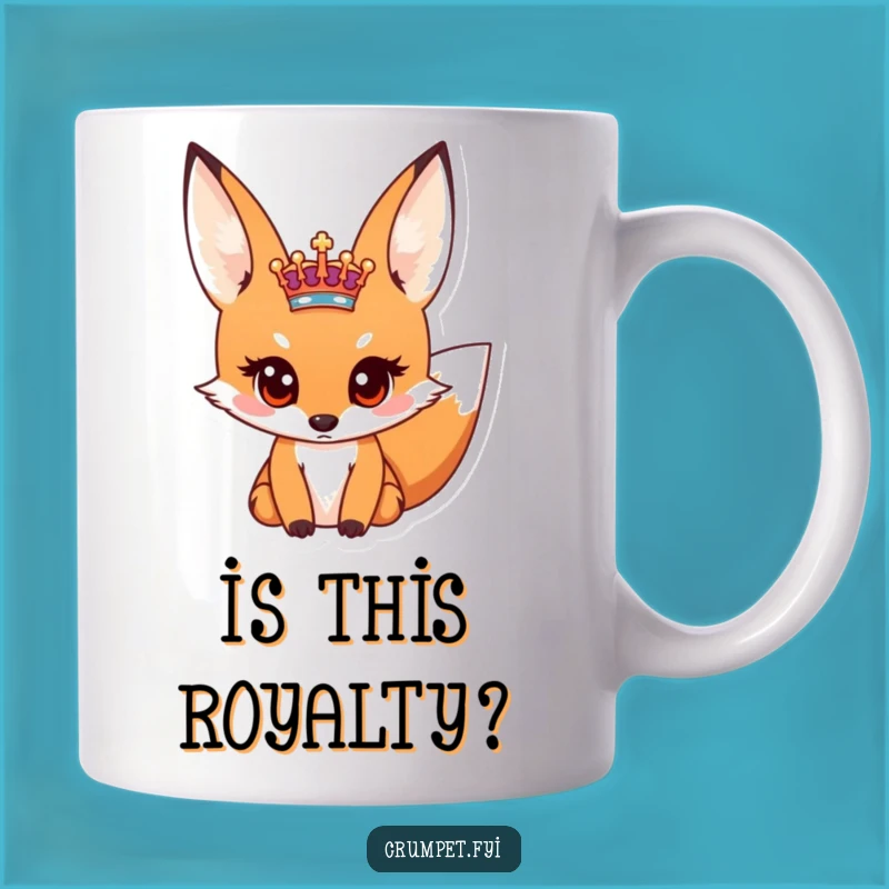 Funny Fox Royal Crest Mug - A Humorous Gift for Curious Minds