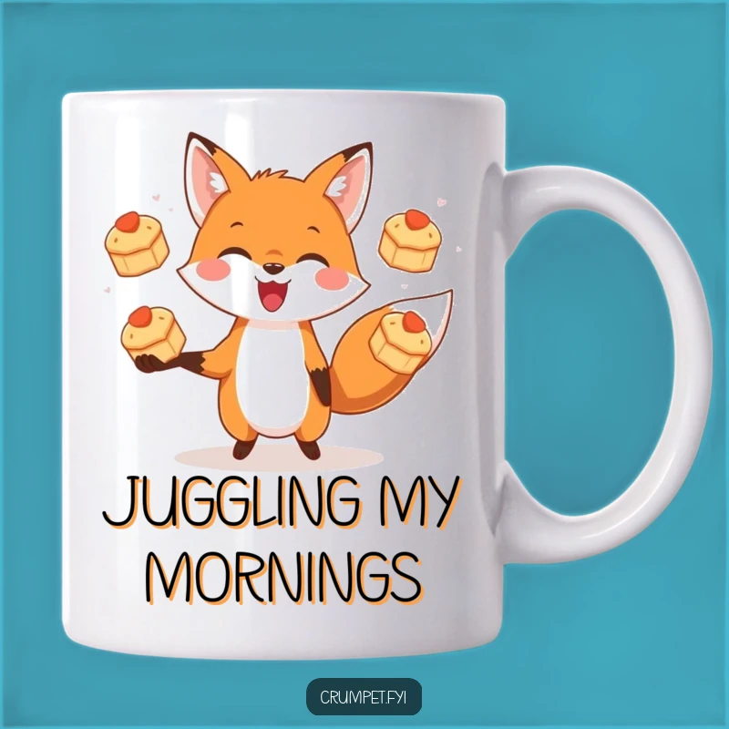 Funny Fox Scone Juggling Mug: A Delightful Treat for Your Morning Coffee Break