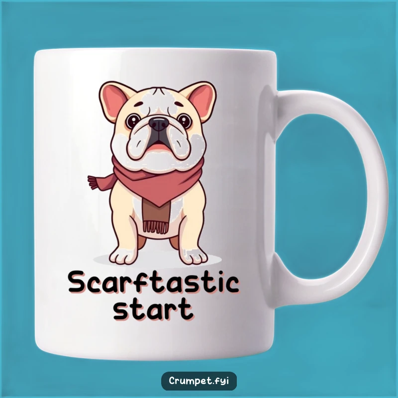 Funny Proud Bulldog Scarf Wearer Mug: A Bold Gift for Dog Lovers