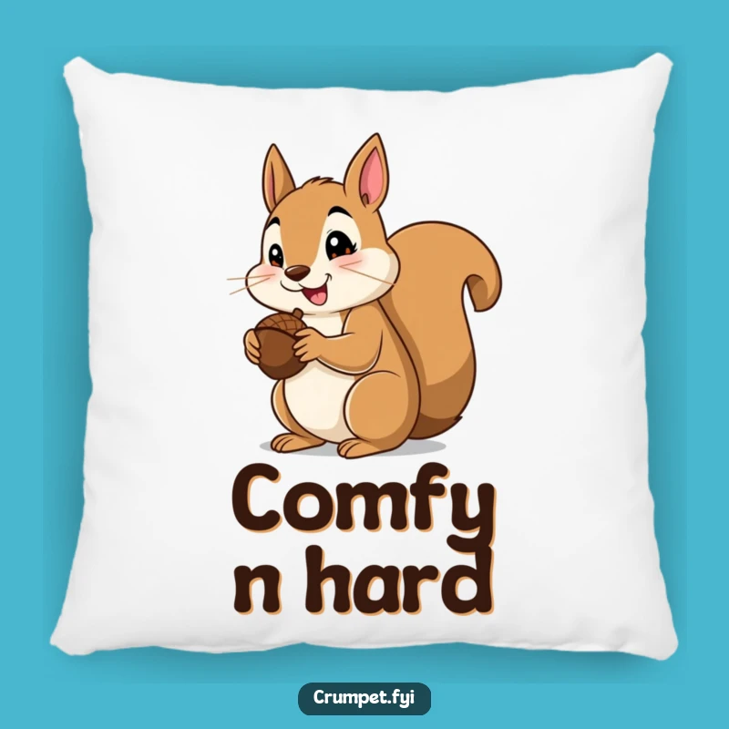 Funny Squirrel Pillow, Cozy Acorn Cushion for Happy Home Decor