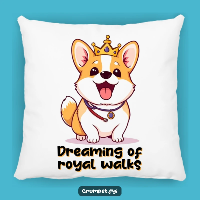 Funny Corgi Pillow: Cozy Royal Dog Accent Cushion, Cute Gift