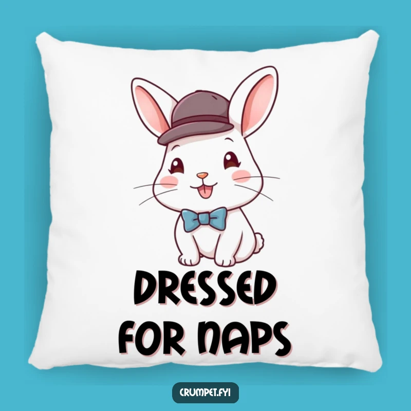 Funny Rabbit Gentleman Pillow, Cozy Comfort with Dapper Flair