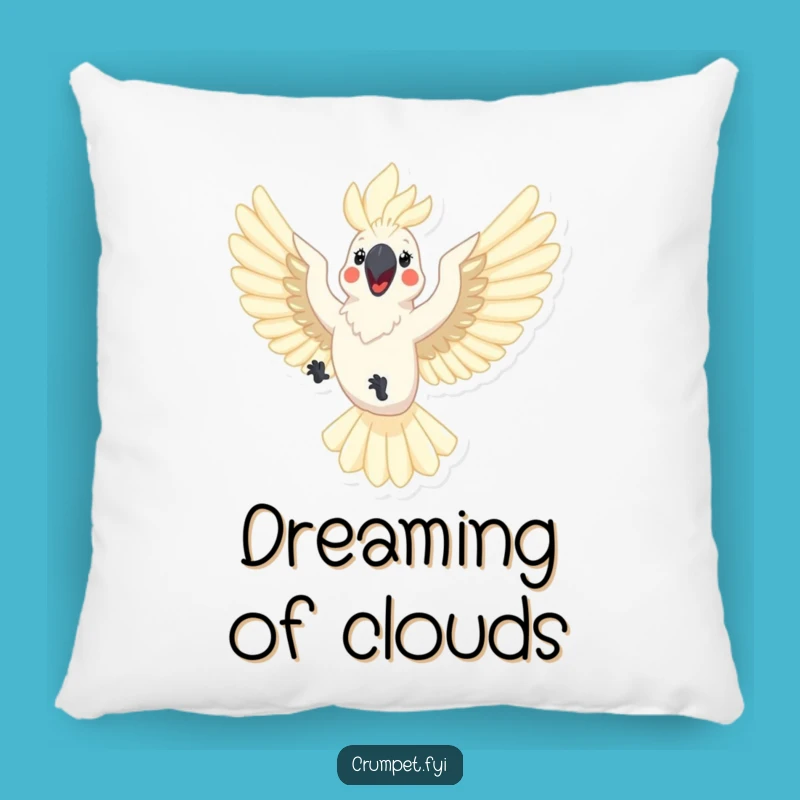 Funny Cockatoo Pillow: Cozy Joy Cushion, Perfect Humorous Bird Gift