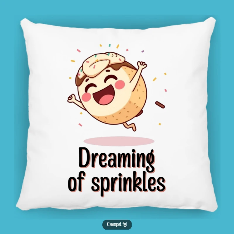 Funny Coffee Cake Cartwheel Pillow: Cozy Comfort with Hilarious Pastry Fun