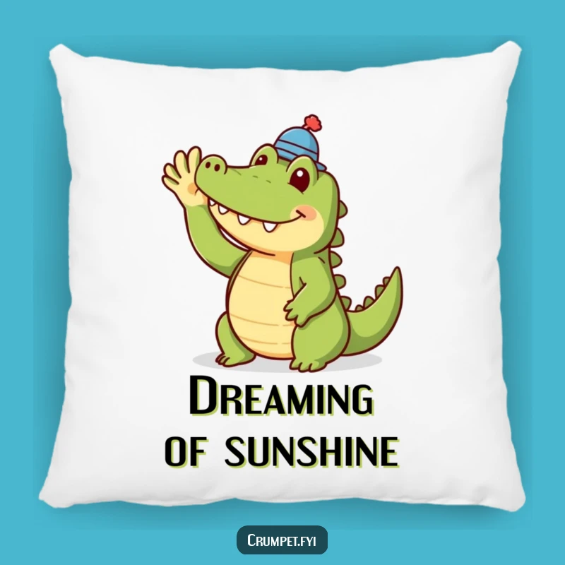 Funny Crocodile Pillow: Dapper Decor, Perfect Humorous Gift for Relaxation