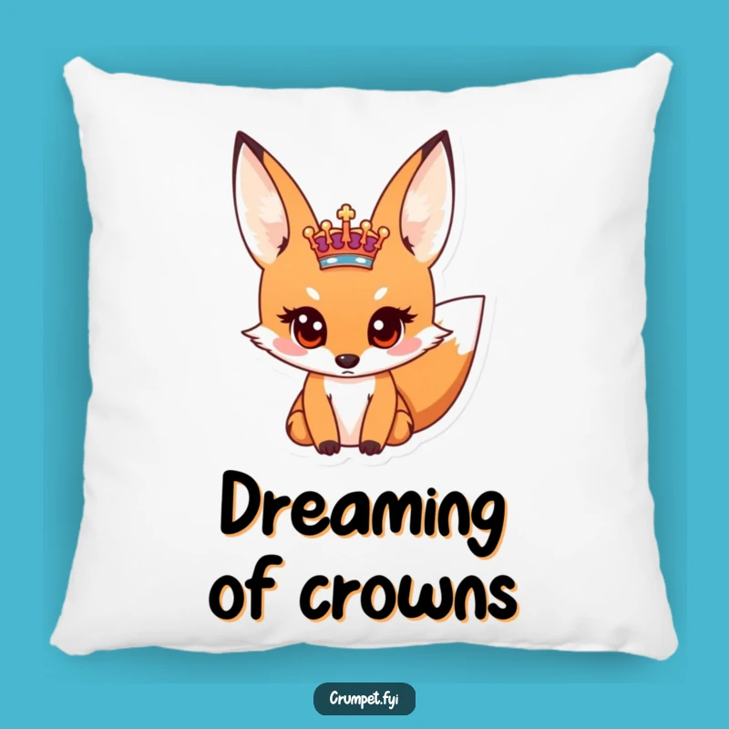 Funny Fox Royal Crest Pillow - Comfy & Humorous Accent Decor