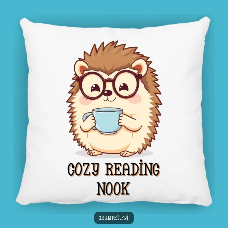 Funny Hedgehog Spectacles Tea Pillow - Cozy & Hilarious Comfort Cushion