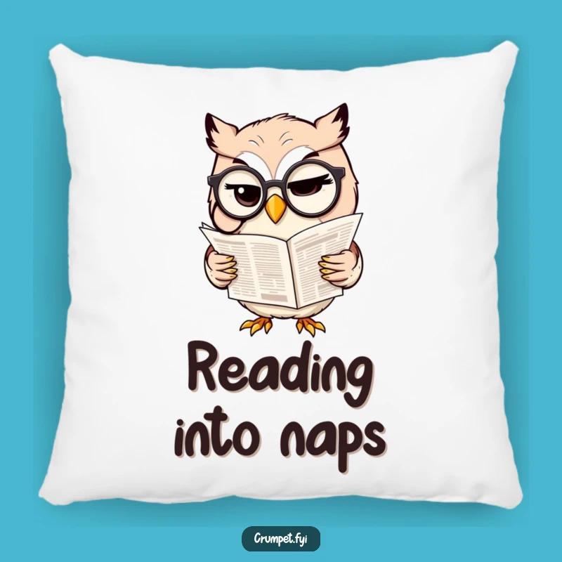 Funny Owl Monocle Pillow: Cozy Comfort with a Side of Wit