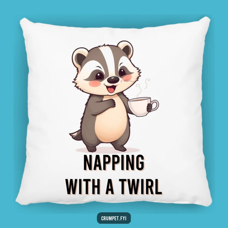 Funny Playful Badger Dance Pillow: Comfy and Whimsical Humor, Ideal Gift
