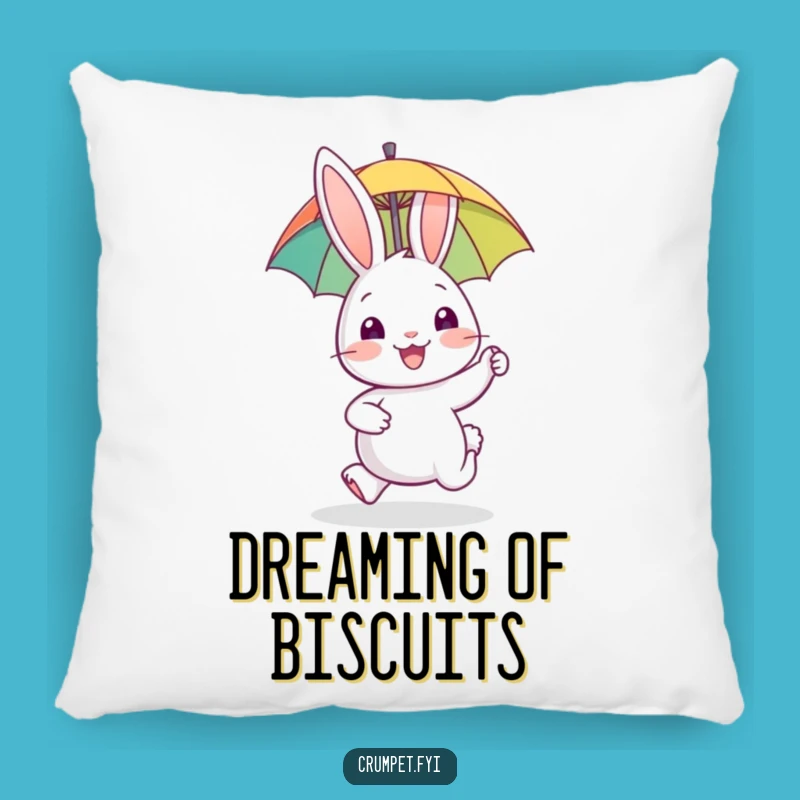 Funny Rabbit Pillow - Cozy Happy Hopper, Soft Biscuit Buddy, Adorable Gift