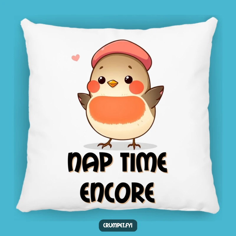 Funny Chubby Robin Beret Singer Pillow: Cozy Comfort with a Musical Twist