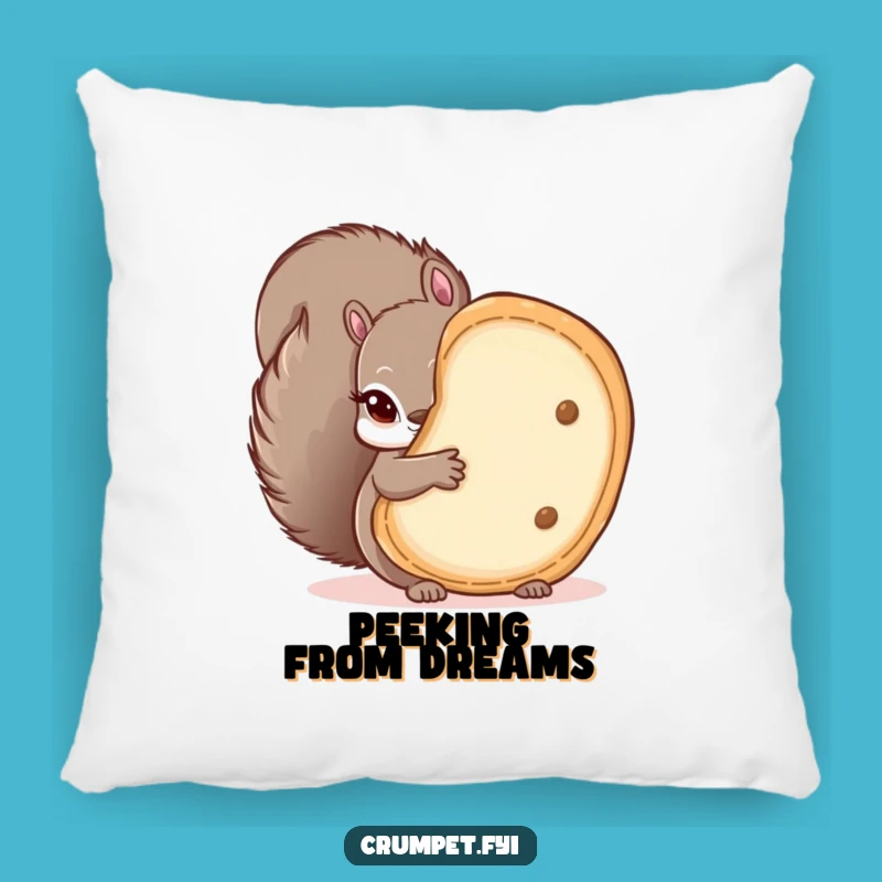 Funny Squirrel Peeking Pillow, Cozy Comfort with a Mischievous Touch