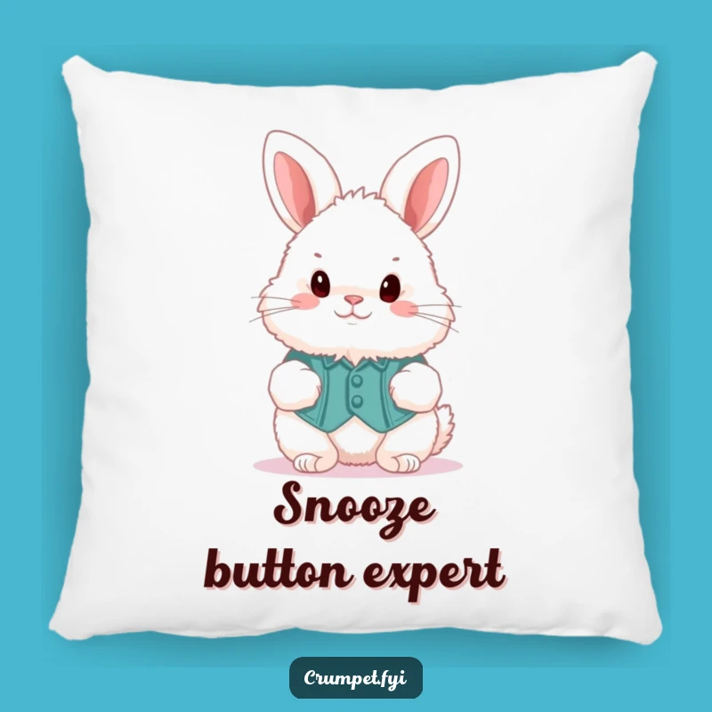 Funny Fluffy Bunny Waistcoat Hopper Pillow: Cozy Comfort with a Dapper Touch