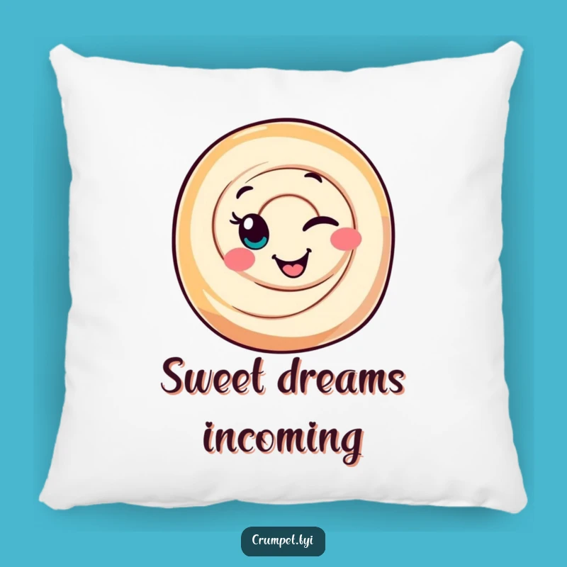 Funny Cinnamon Roll Wink Pillow: Snuggle Up with Sweet Pastry Charm and Humor