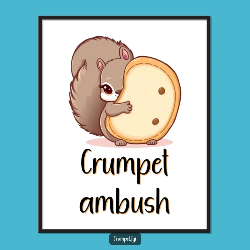 Funny Squirrel Peeking Digital Art, Instant Whimsy for Your Walls