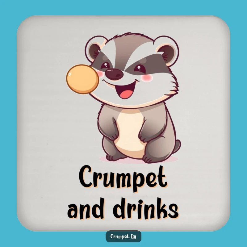 Funny Badger Crumpet Balancing Coaster Set, Protect Surfaces with Skill