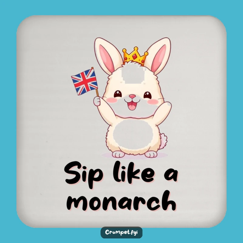 Funny Bunny Coaster: Royal British Drink Protector, Hilarious Gift