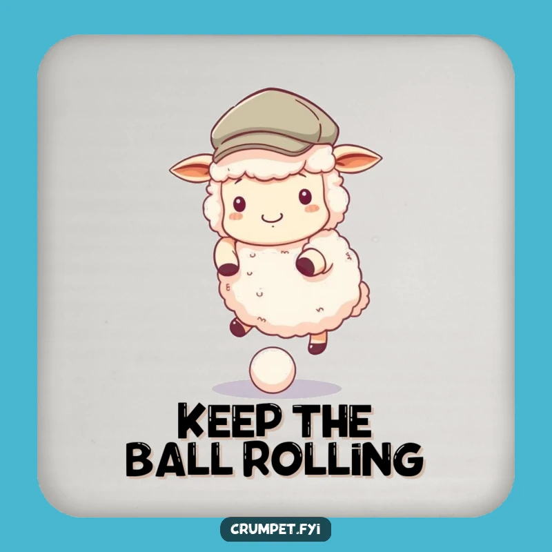 Funny Sheep Coaster - Fluffy Flat Cap Bouncing Ball Drink Protector, Playful Funny Gift