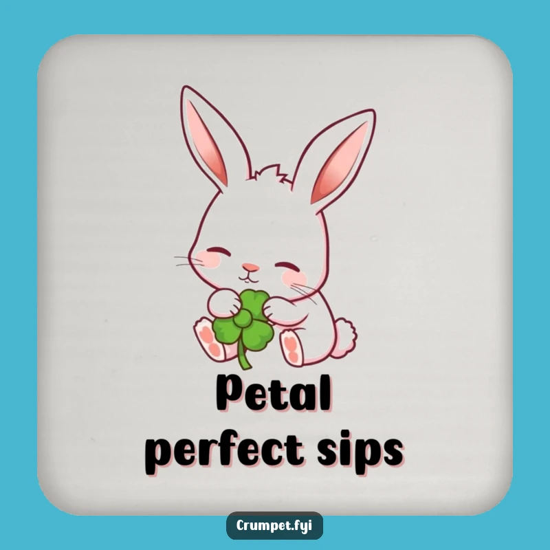 Funny Garden Rabbit Flower Coasters - Set of Hilarious Nature Drink Protectors