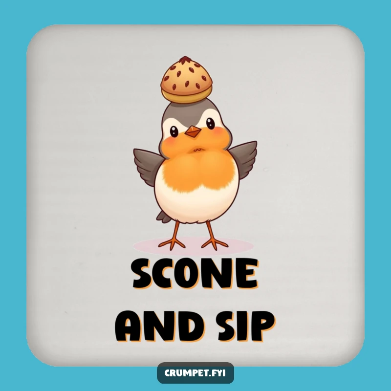 Funny Robin Scone Coaster: British Table Protector, Cute Funny Gift