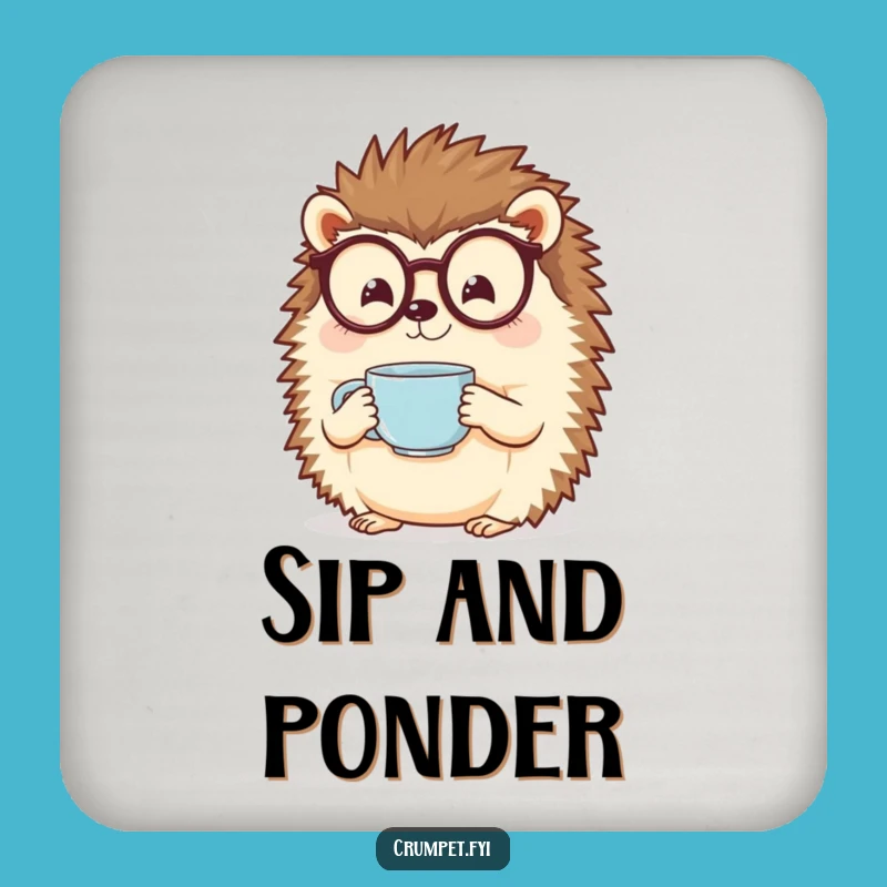 Funny Hedgehog Spectacles Tea Coasters - Set of Hilarious Cozy Drink Protectors