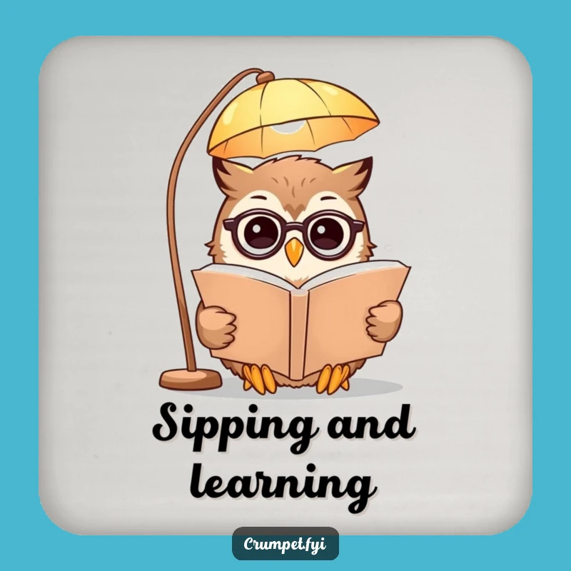 Funny Owl Coasters: Protect Surfaces with Spectacled Reader Humor!