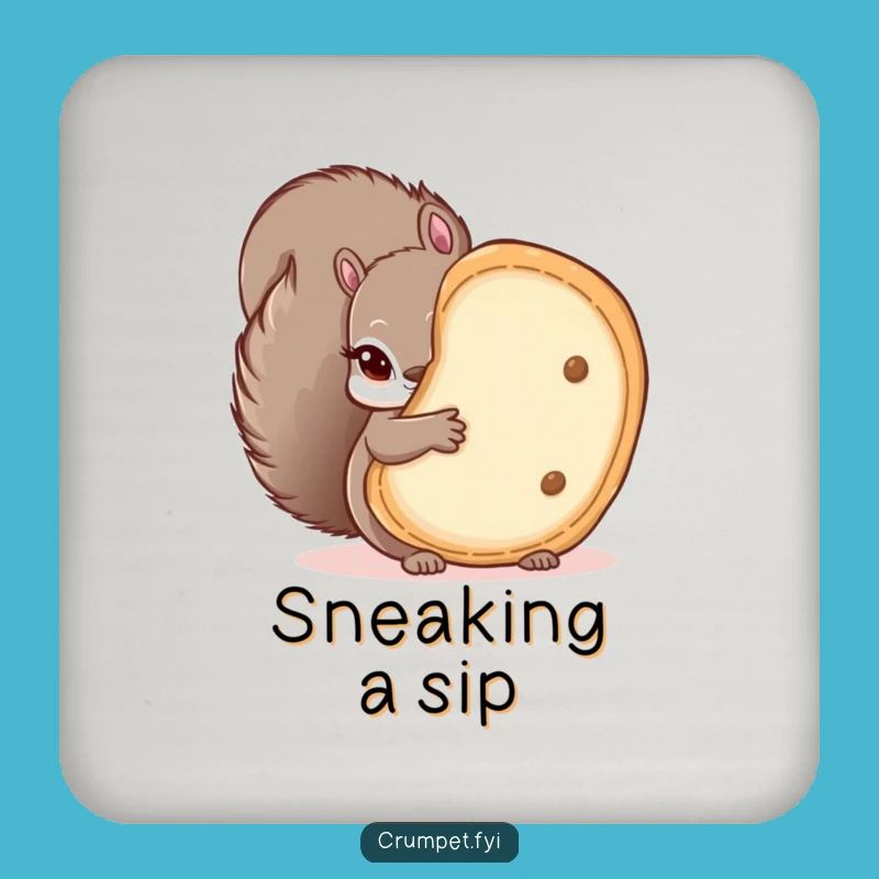 Funny Squirrel Peeking Coaster Set, Protect Surfaces with Cheeky Charm