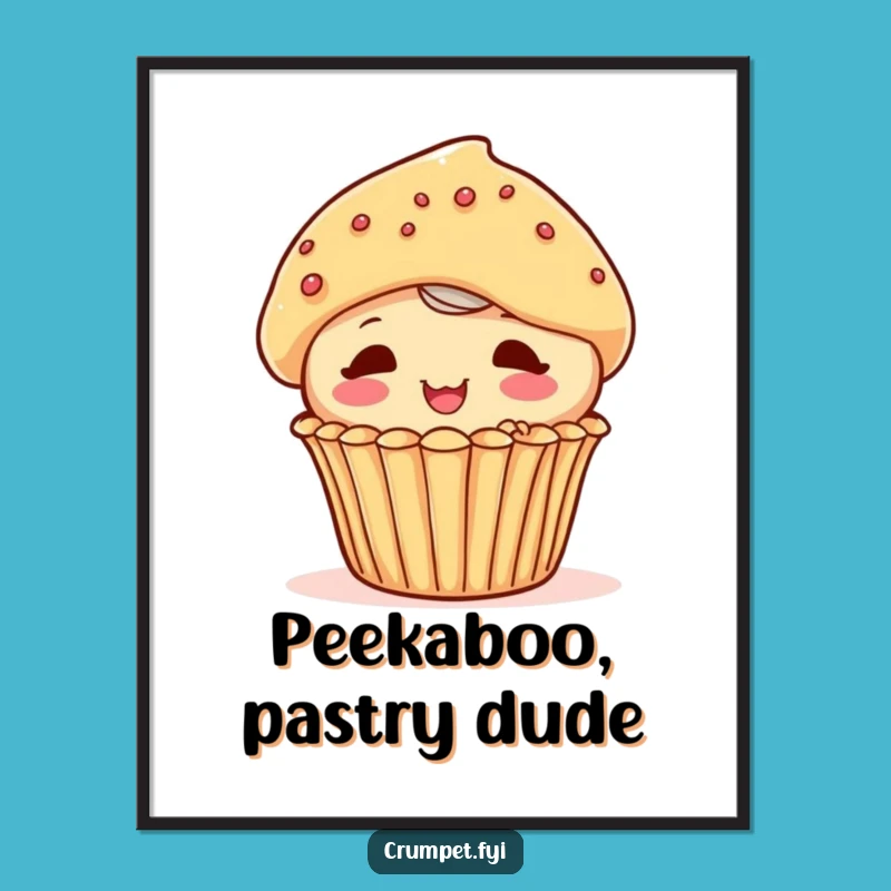 Funny Muffin Poster: Playful Pastry Art for a Whimsical Touch