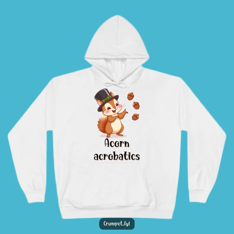 Funny Squirrel Juggling Hoodie: Glee Hat Nutty Sweatshirt Gift