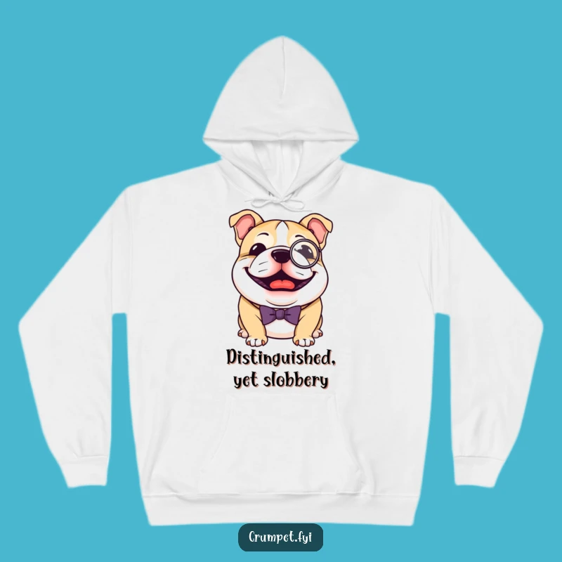 Funny Bulldog Monocle Hoodie: Stay Cozy and Classy with This Distinguished and Humorous Wear